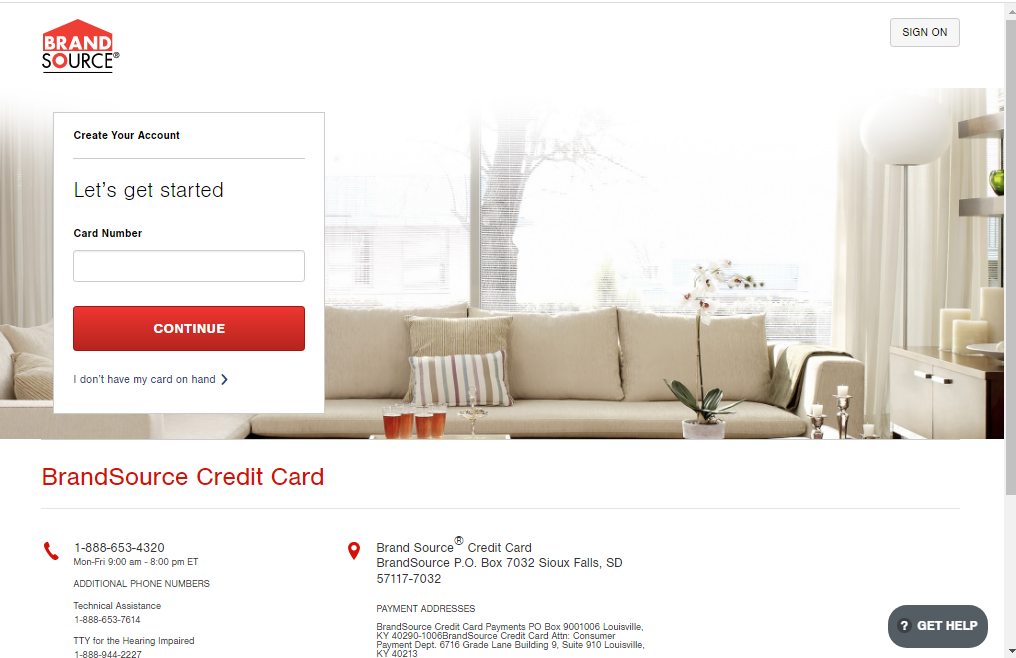 Brand Source credit card register
